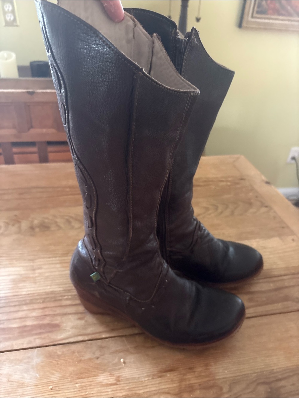 Women's Brown Leather boots - EL NATURALISTA Spanish Brand
